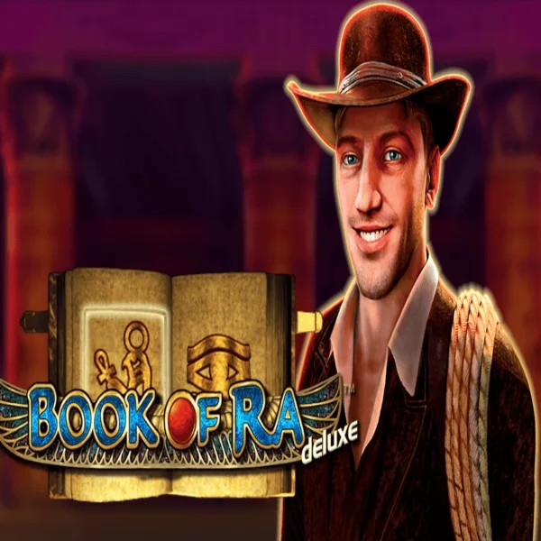 Book of Ra Deluxe logo – Slots by Novomatic at Big Lucky Casino